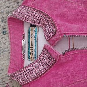 Allen B Pink Jean Jacket size M.